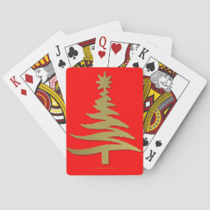 Weihnachtsbaum Schablone Gold Spielkarten
