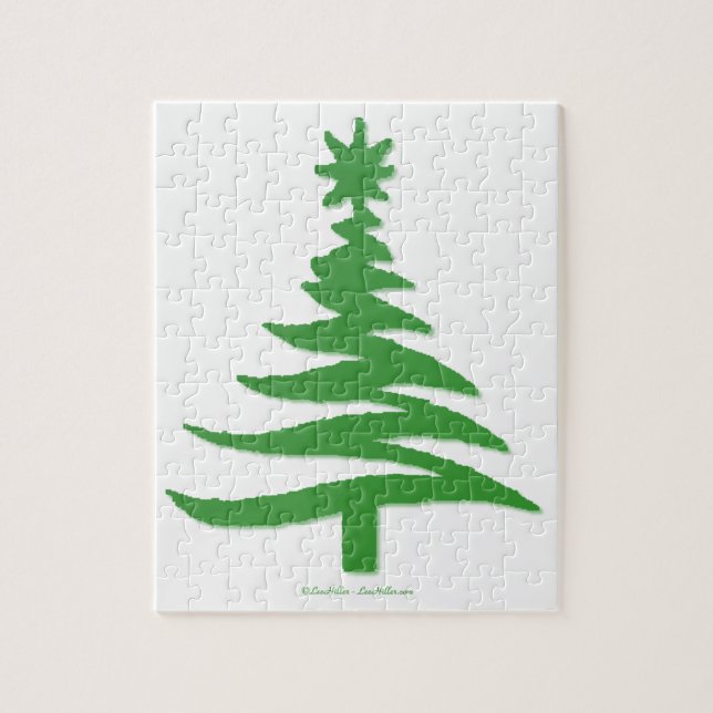 Weihnachtsbaum Schablone Grün Puzzle (Vertikal)