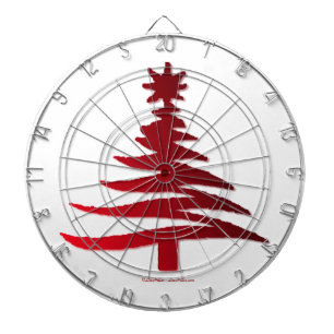 Weihnachtsbaum Schablone Rot Dartscheibe