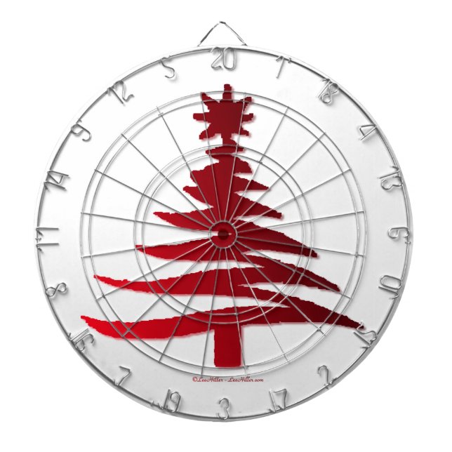 Weihnachtsbaum Schablone Rot Dartscheibe (vorne)