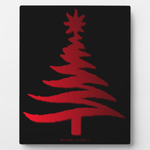 Weihnachtsbaum Schablone Rot Fotoplatte