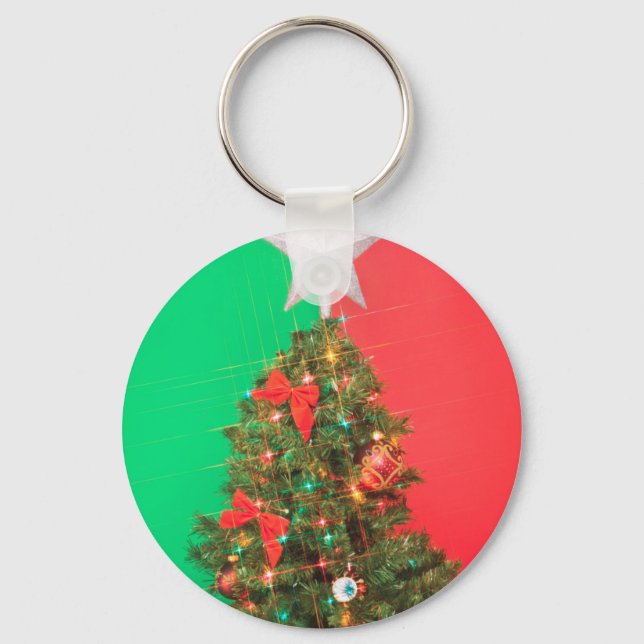Weihnachtsbaum Schlüsselanhänger (Vorderseite)