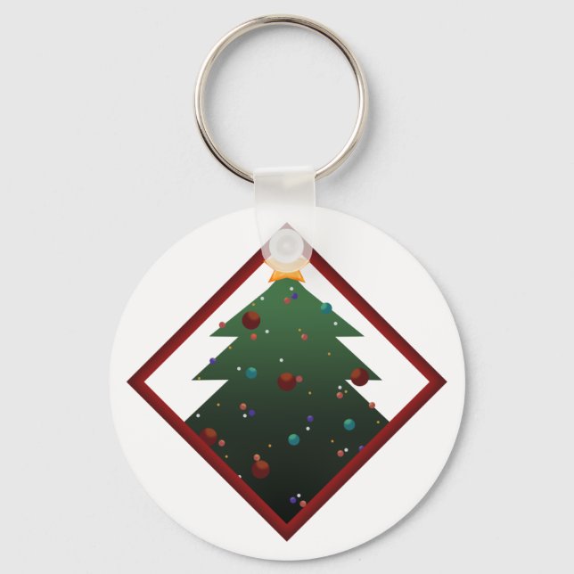Weihnachtsbaum Schlüsselanhänger (Vorderseite)