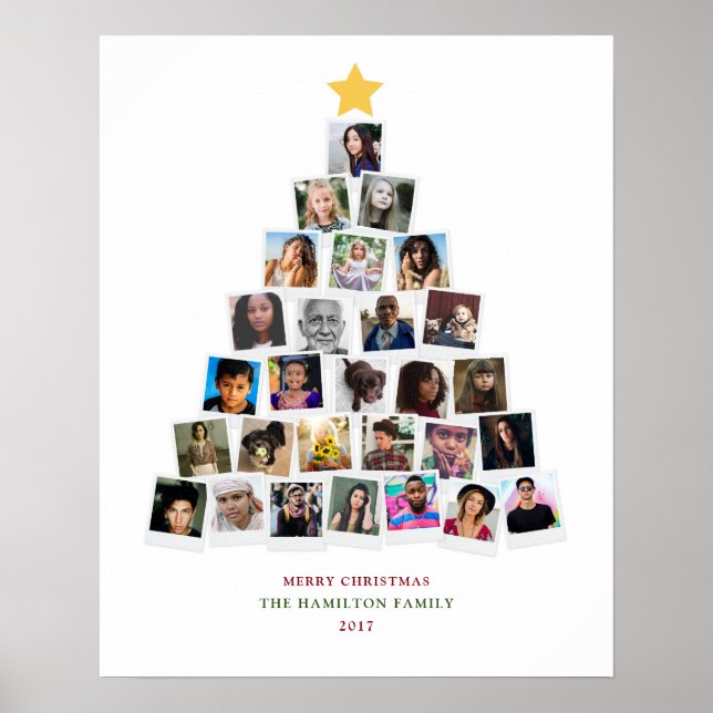 Weihnachtsbaum-Schnappschuss-Kunst Poster (Vorne)