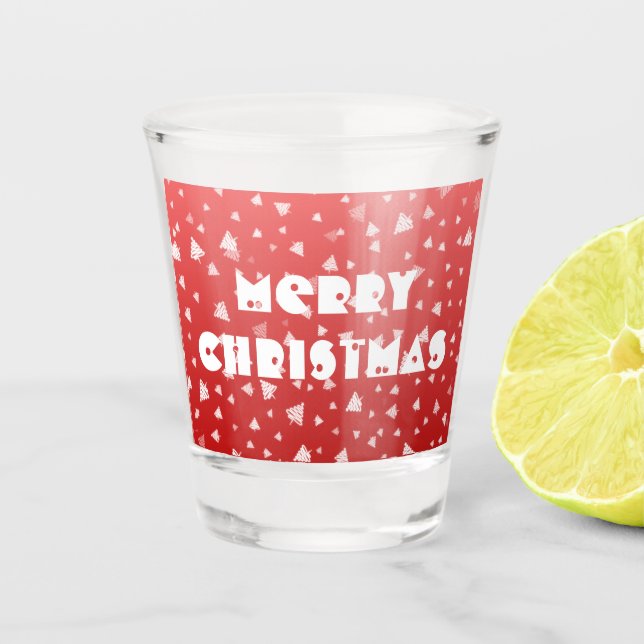 Weihnachtsbaum Schnapsglas (Vorderseite)
