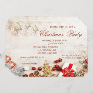 Weihnachtsbaum-Schneeflocken, Weihnachtsfest-Party Einladung