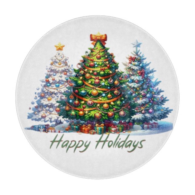 Weihnachtsbaum Schneidebrett (Vorderseite)