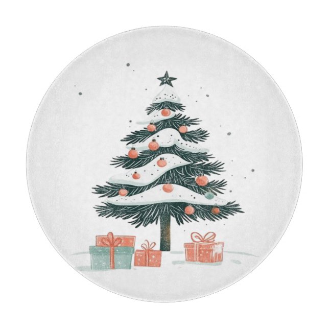 Weihnachtsbaum Schneidebrett (Vorderseite)