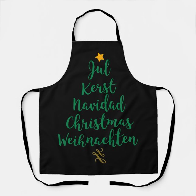 Weihnachtsbaum Schürze (Vorderseite)