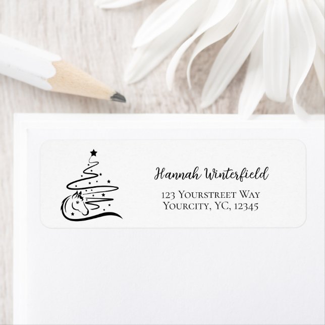 Weihnachtsbaum schwarz-weiß Reittiere (Insitu)