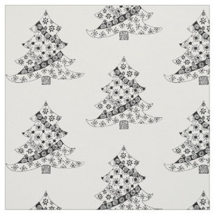 Weihnachtsbaum Schwarz & Weiß Urlaub Stoff