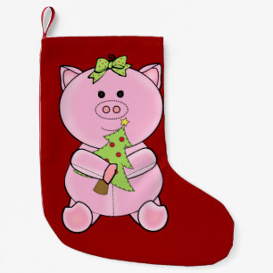 Weihnachtsbaum-Schwein-Strumpf Kleiner Weihnachtsstrumpf