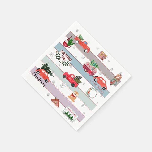 Weihnachtsbaum Serviette (Ecke)