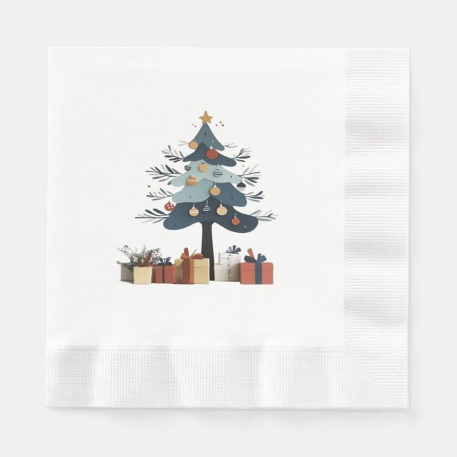 Weihnachtsbaum Serviette (Vorderseite)