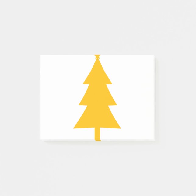 Weihnachtsbaum-Silhouette 6 Post-it Klebezettel (Vorderseite)