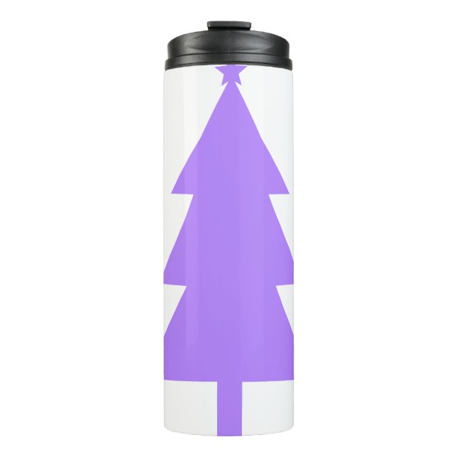 Weihnachtsbaum-Silhouette 9 Thermosbecher (Vorderseite)