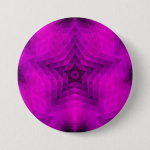 Weihnachtsbaum Silhouette & Lila Star Gradient Button