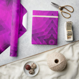 Weihnachtsbaum Silhouette & Lila Star Gradient Geschenkpapier