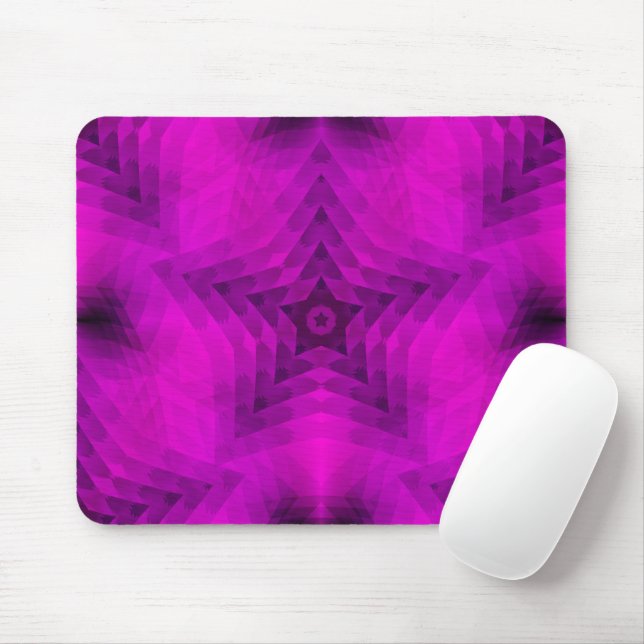 Weihnachtsbaum Silhouette & Lila Star Gradient Mousepad (Mit Mouse)