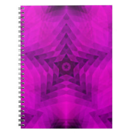 Weihnachtsbaum Silhouette & Lila Star Gradient Notizblock