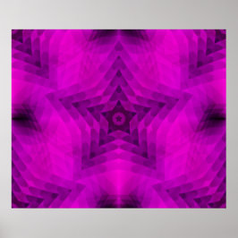 Weihnachtsbaum Silhouette & Lila Star Gradient Poster