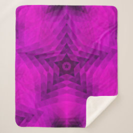 Weihnachtsbaum Silhouette & Lila Star Gradient Sherpadecke