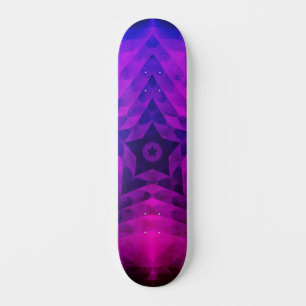 Weihnachtsbaum Silhouette & Lila Star Gradient Skateboard