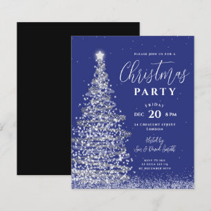 Weihnachtsbaum Silver Navy Holiday Einladung