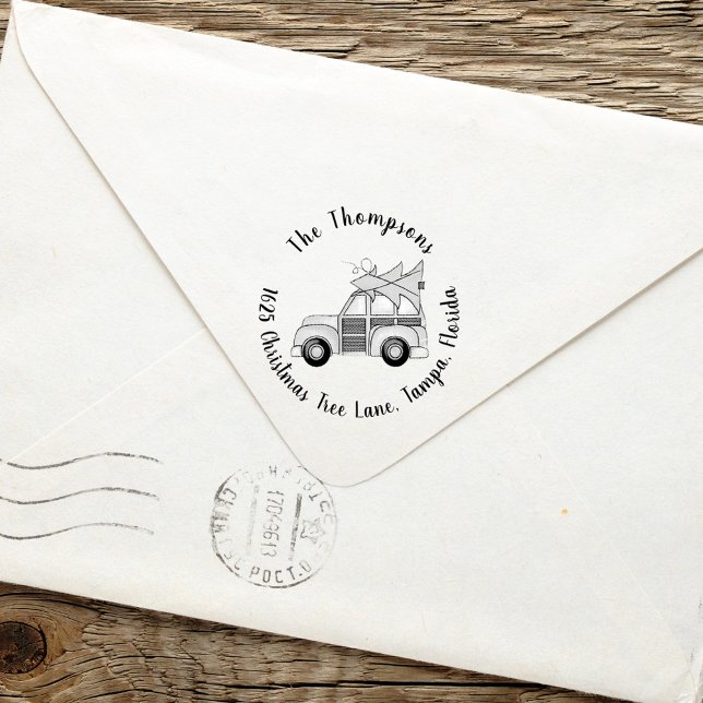 Weihnachtsbaum Simple Whimsical Funny Car Gummistempel (Von Creator hochgeladen)