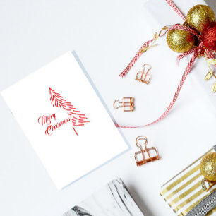 Weihnachtsbaum Skandi Minimalist Einfach Feiertag  Postkarte