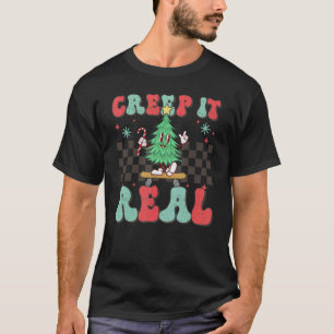 Weihnachtsbaum Skateboarding Creep es Real Xmas Ho T-Shirt