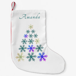 Weihnachtsbaum-Skript für festliche Schneeflocke Kleiner Weihnachtsstrumpf