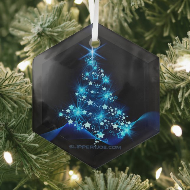 Weihnachtsbaum SlipperyJoe Sterne funkelnde Lichte Ornament Aus Glas (Insitu)