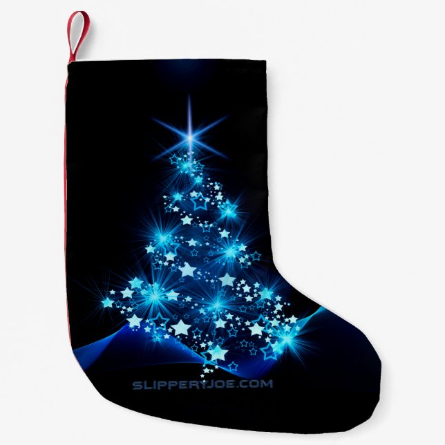 Weihnachtsbaum SlipperyJoe strahlt blau s Kleiner Weihnachtsstrumpf (Vorderseite)