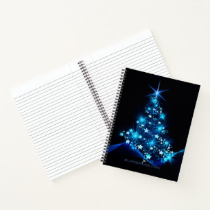 Weihnachtsbaum SlipperyJoe strahlt blau s Notizbuch