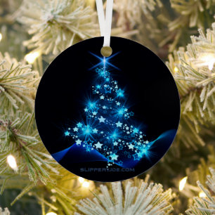 Weihnachtsbaum SlipperyJoe strahlt blau s Ornament Aus Metall