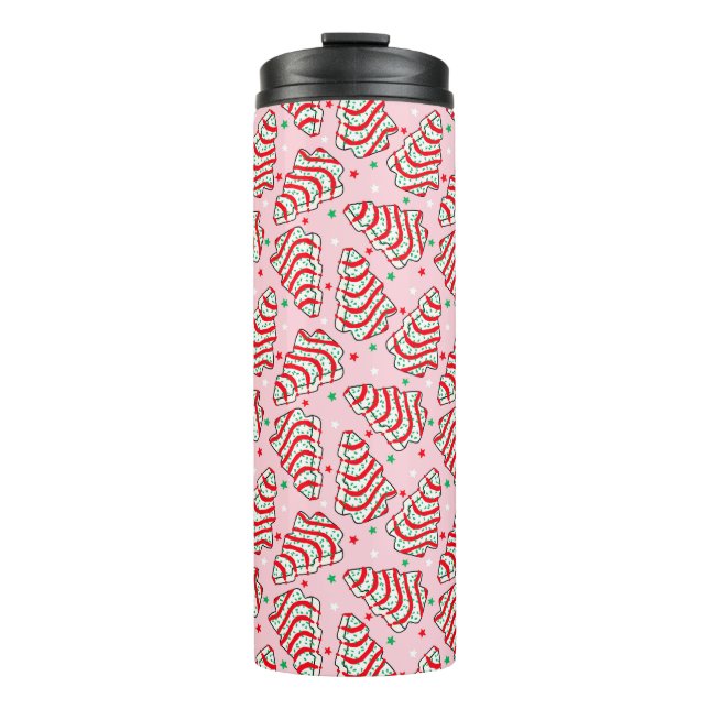 Weihnachtsbaum Snack Cake Travel Mug Tumbler Thermosbecher (Vorderseite)