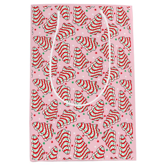Weihnachtsbaum Snack Kuchen Geschenktasche Mittlere Geschenktüte (Vorderseite)