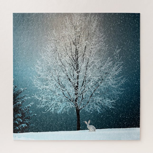 Weihnachtsbaum & Snow Jigsaw Puzzle (Vertikal)