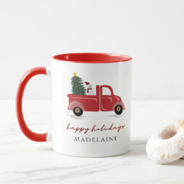 Weihnachtsbaum Snow Man Name Holiday Tasse