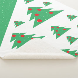 Weihnachtsbaum Snowflake Rotes Grün Weihnachten Sherpadecke