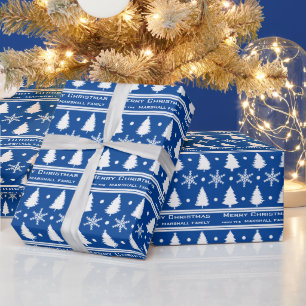 Weihnachtsbaum Snowflake Wählen Sie Ihre Farbe  Geschenkpapier