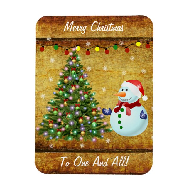 Weihnachtsbaum Snowman Magnet (Vertikal)