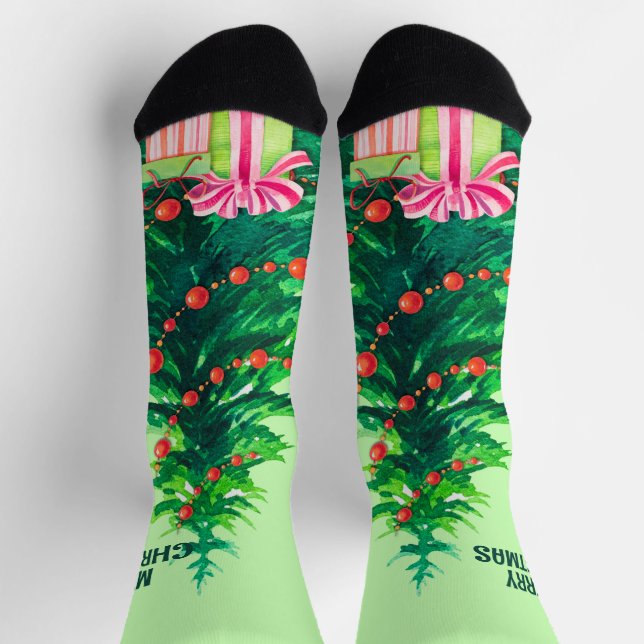 Weihnachtsbaum Socken (Oben)