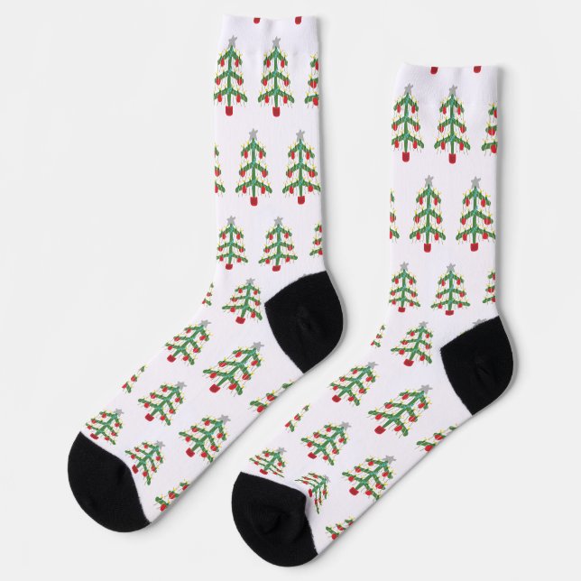 Weihnachtsbaum Socken (Linkes Detail)