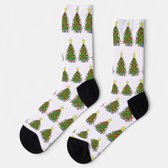 Weihnachtsbaum Socken (Linkes Detail)