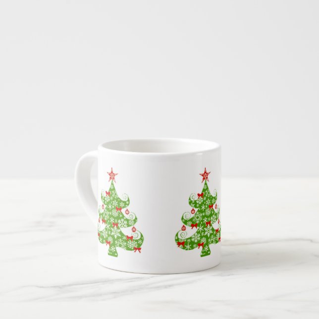 Weihnachtsbaum-Spezialität-Tasse Espressotasse (Vorderseite Links)