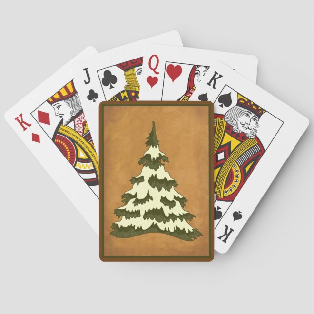 Weihnachtsbaum Spielkarten (Rückseite)