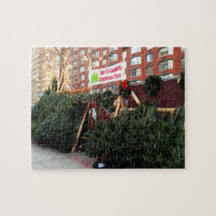 Weihnachtsbaum Stand Upper West Side New York City Puzzle