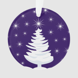 Weihnachtsbaum & Star Circle Ornament, umgedreht Ornament